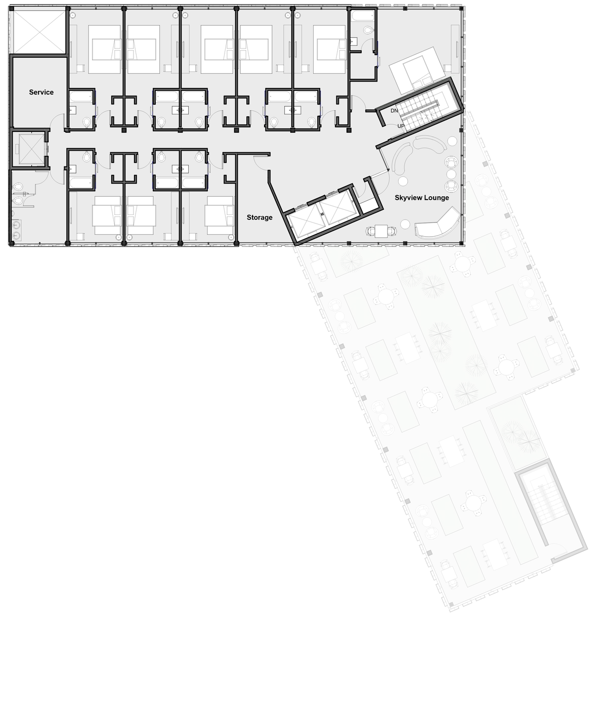 Levels 12 and 13 floor plan